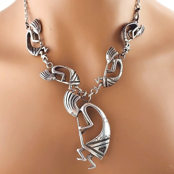 Sterling Silver Kokopelli Fertility Diety Necklace #20080 - Picture 9 of 9
